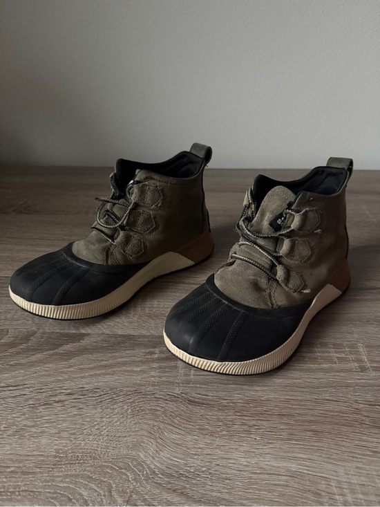 Sorel Shoes - Sorel Out N About Duck Boots Women's Size 8 Olive Suede Waterproof Ankle Boots